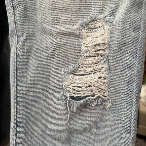 BDG Light Blue Straight‑Leg Jeans with Multicolor Patchwork - Picture 6 of 7